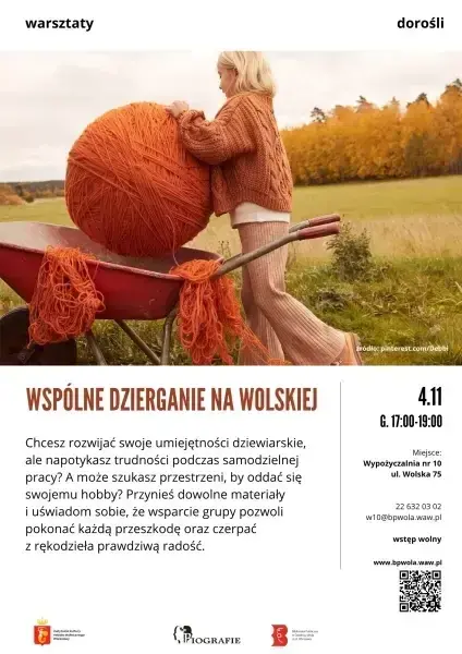 Wspólne dzierganie na Wolskiej: otwarte spotkanie