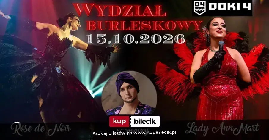 Wydział Burleskowy – Burleska by Rose de Noir w klubie Doki4