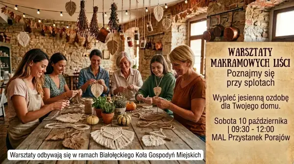 Wyplatamy makramowe liście - warsztaty dla kobiet