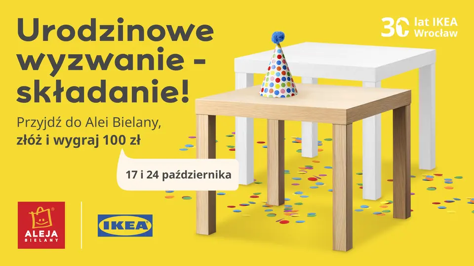 Wyzwanie-składanie. Wygrywaj nagrody z okazji 30 lat IKEA Wrocław