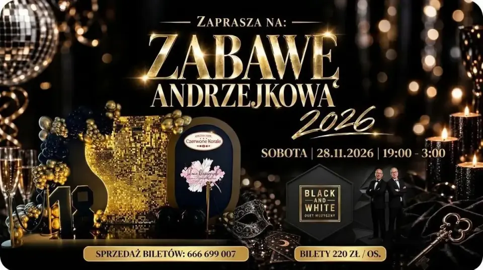 Zabawa Andrzejkowa z Black And White w Czerwonych Koralach